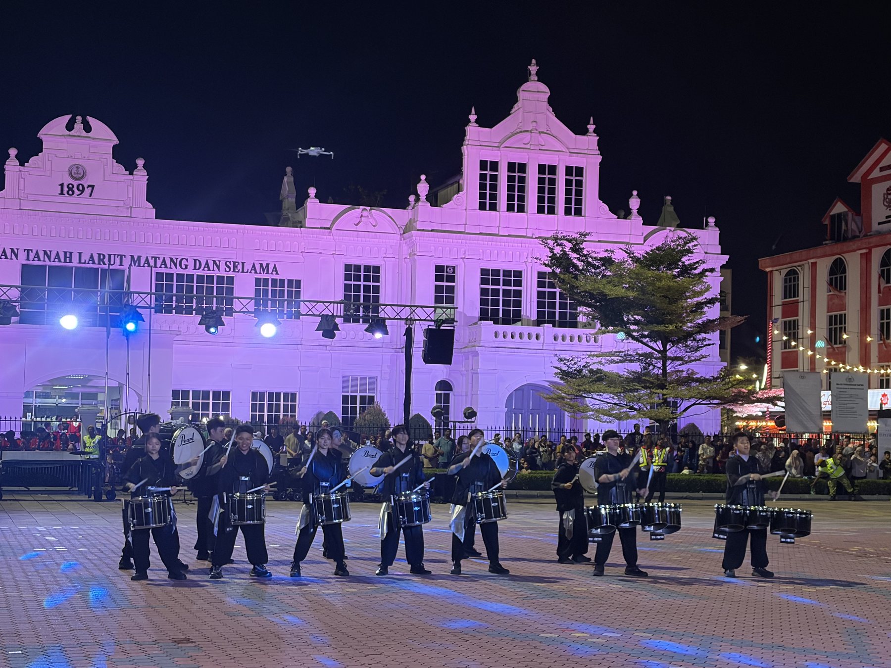 Chopiar Drumline performing at the Taiping festival